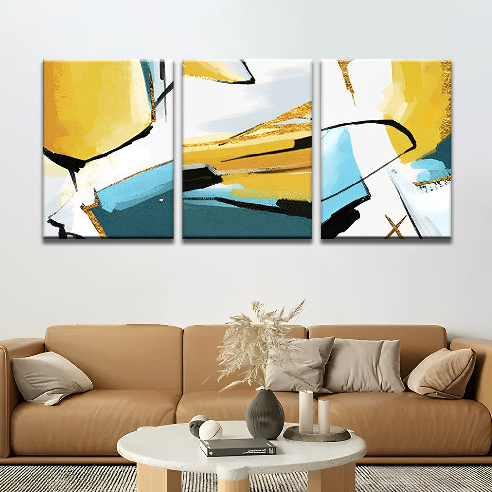 Art Abstrait 3 Partie Peinture par Numéros