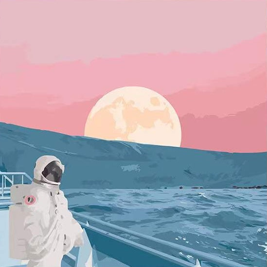 Astronaute et Mer Peinture par Numéros