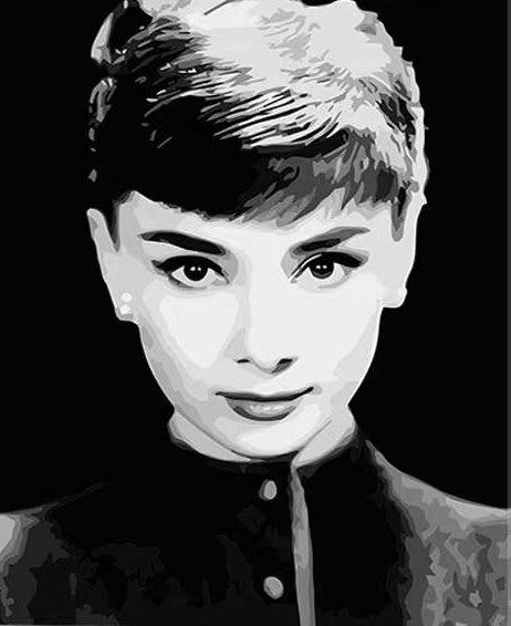 Audrey Hepburn Célébrité Peinture par Numéros