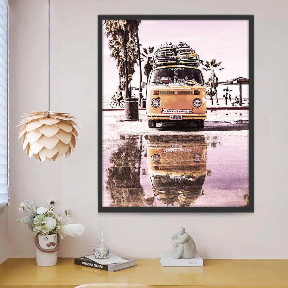 Autobus et Bagages Peinture par Numéros