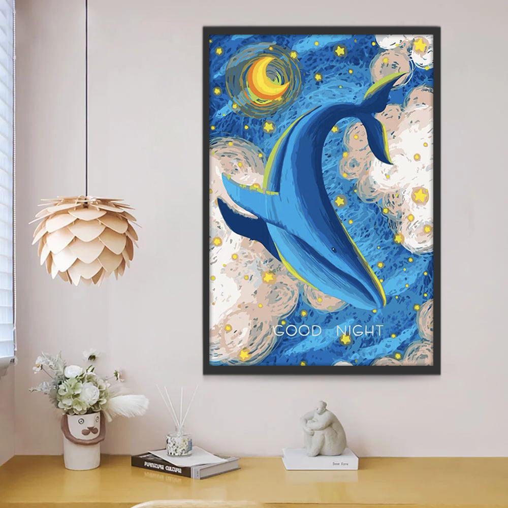 Baleine d'Illusion Peinture par Numéros