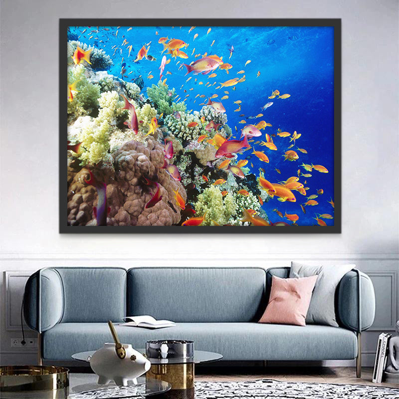 Banc de Maritimes Poissons Peinture par Numéros