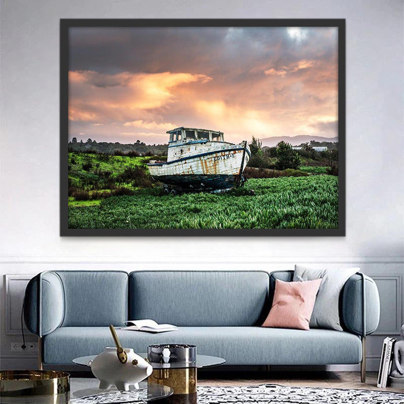 Bateau Abandonné Peinture par Numéros