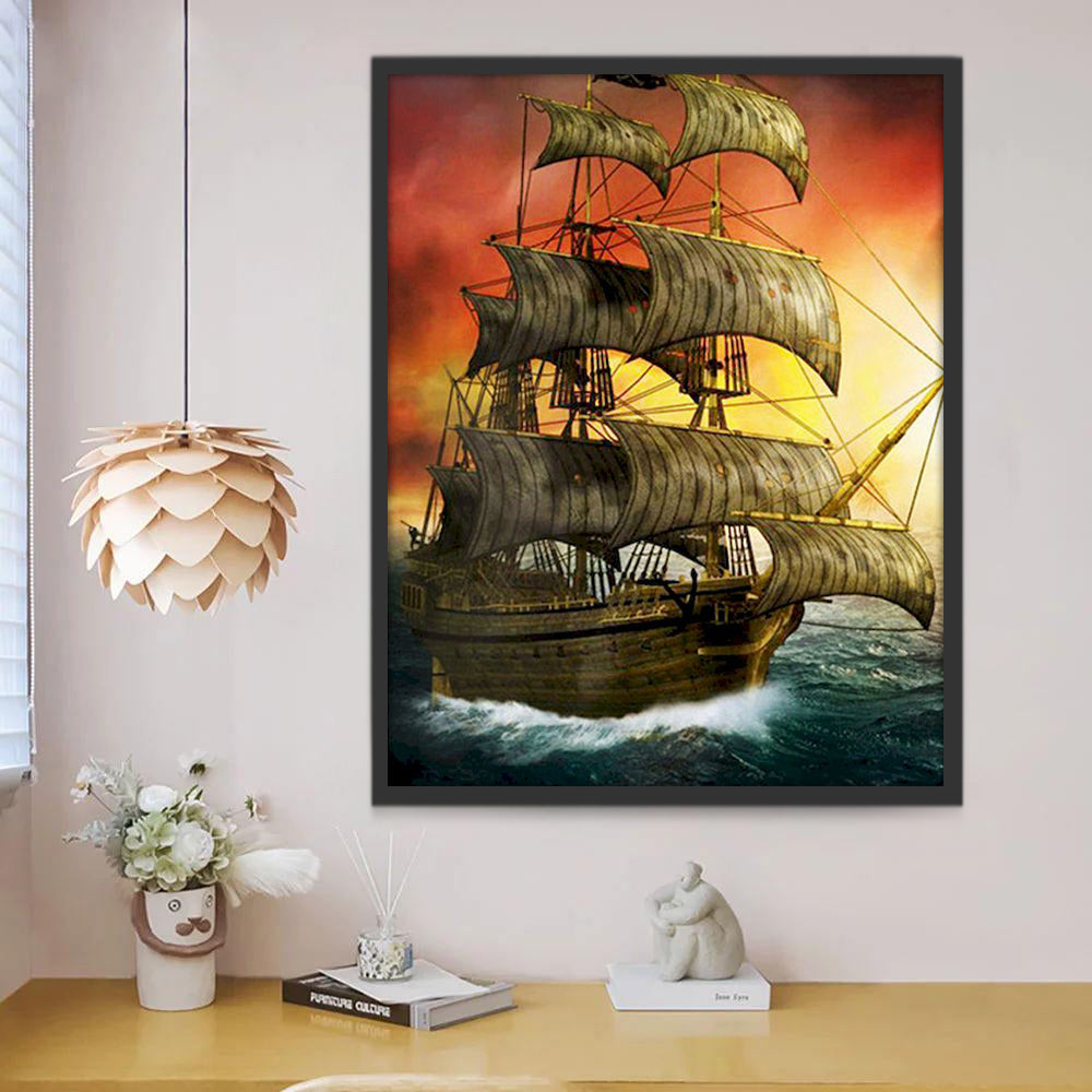 Bateau Ancien Peinture par Numéros