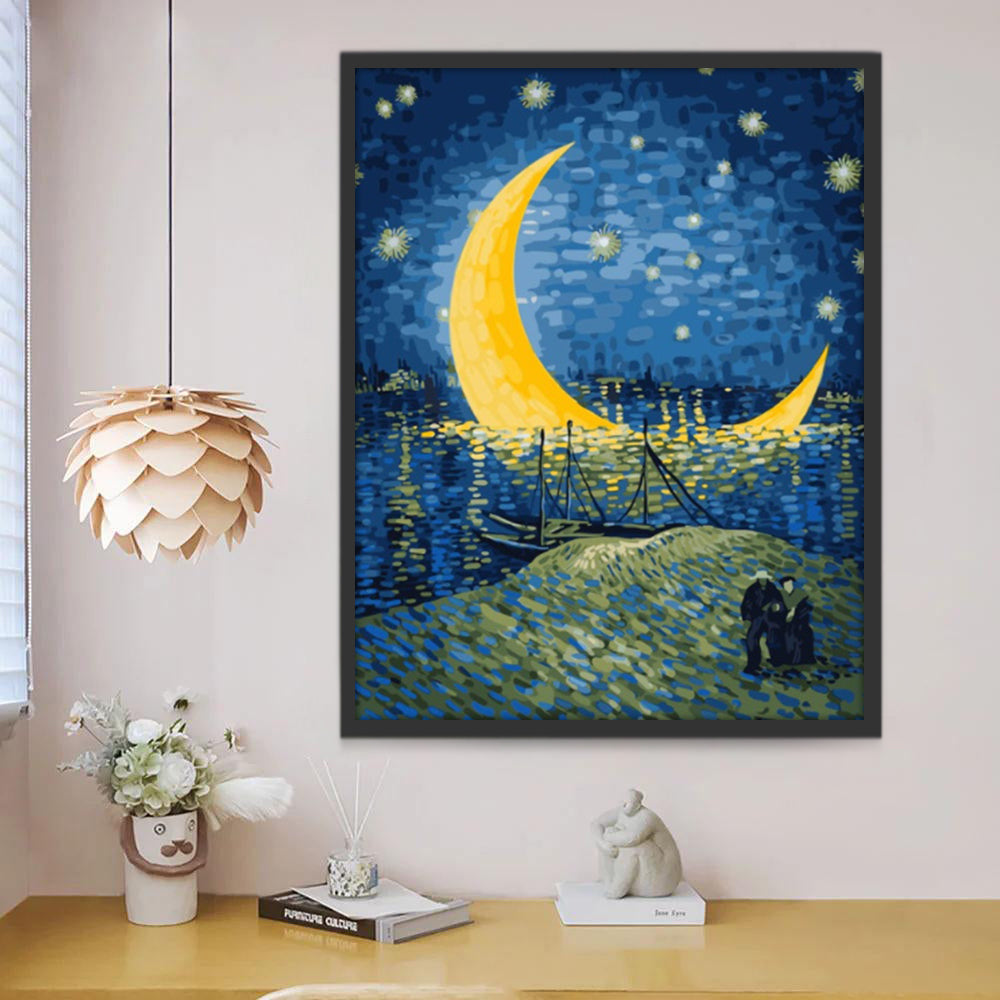 Bateau Lune Peinture par Numéros