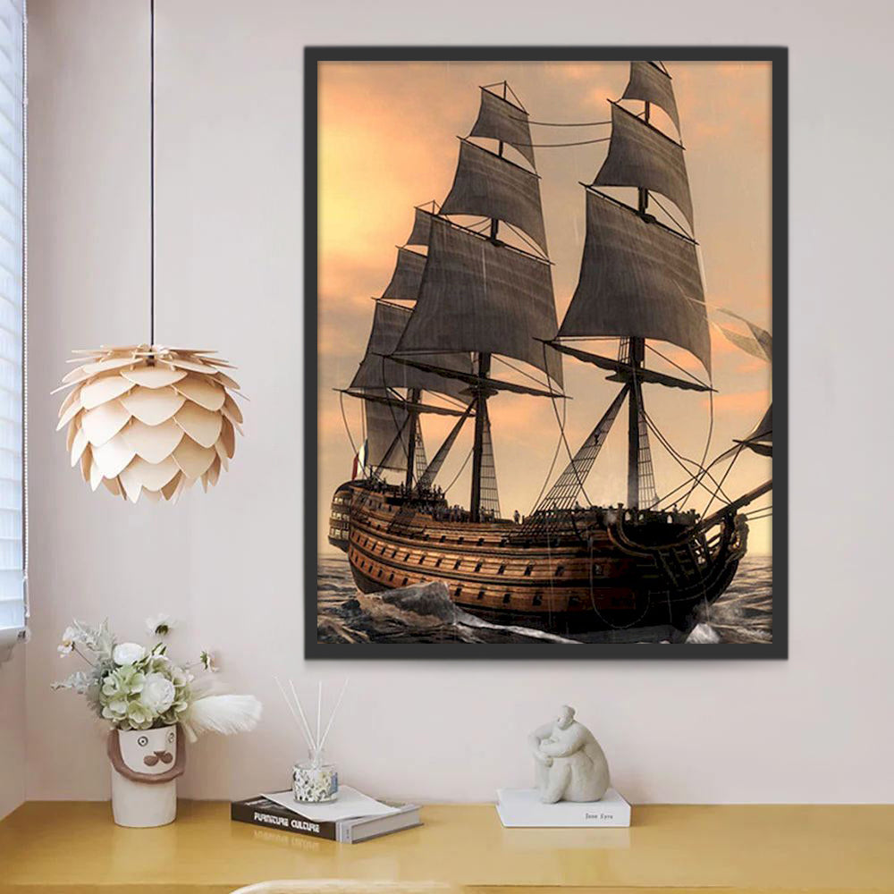 Bateau Solitaire Peinture par Numéros