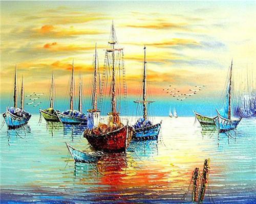 Bateaux à Viole Peinture par Numéros