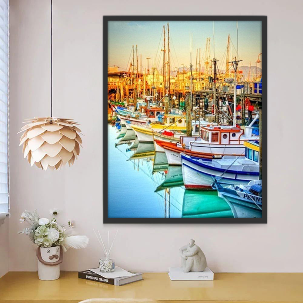 Bateaux Port Peinture par Numéros