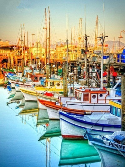 Bateaux Port Peinture par Numéros