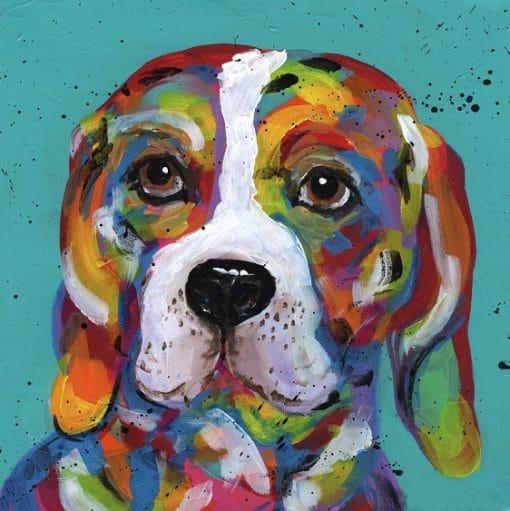 Beagle Sérieux Peinture par Numéros