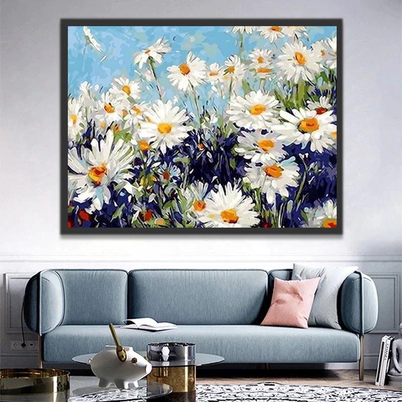 Beau Chrysanthème Peinture par Numéros