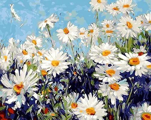 Beau Chrysanthème Peinture par Numéros
