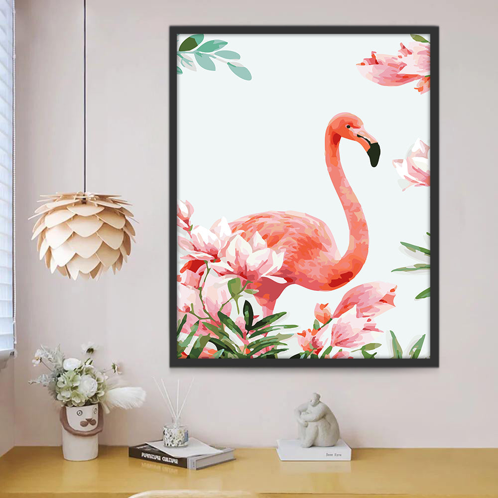 Beau Flamant Peinture par Numéros