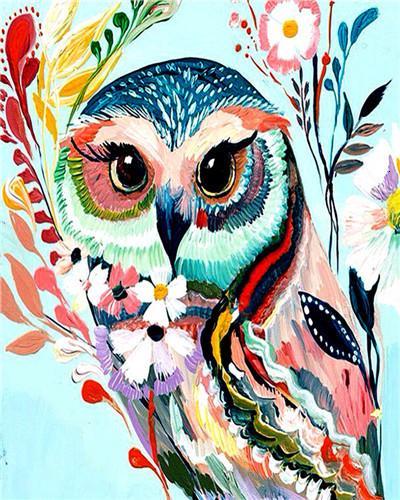 Beau Hibou Peinture par Numéros