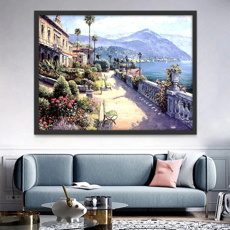 Beau Paysage Côtier Peinture par Numéros