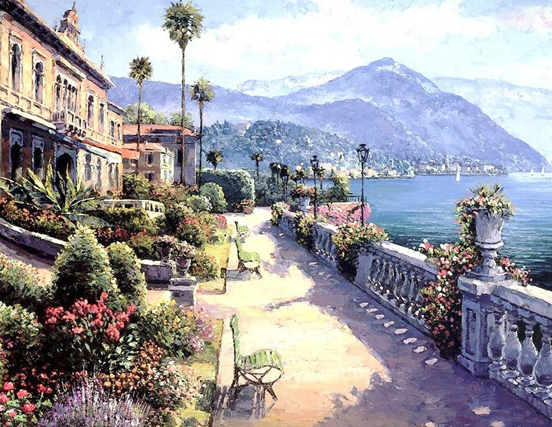 Beau Paysage Côtier Peinture par Numéros