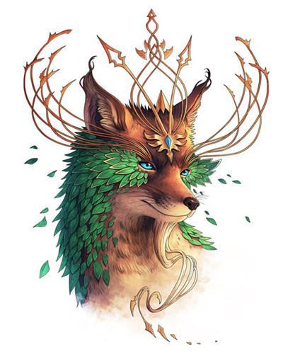 Beau Renard Peinture par Numéros