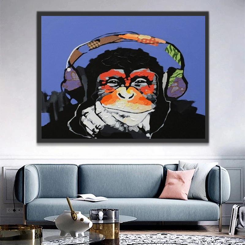 Beau Singe Cool Peinture par Numéros