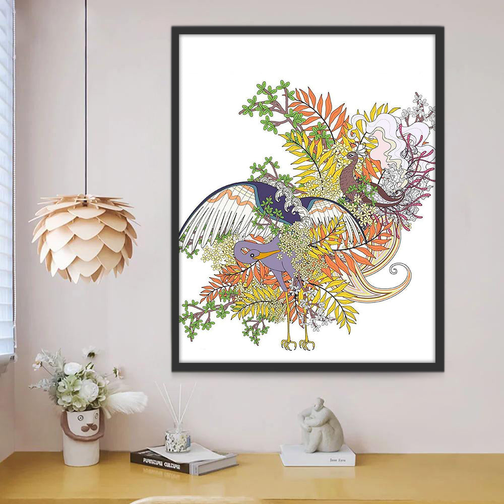 Bel Oiseau Volant Peinture par Numéros