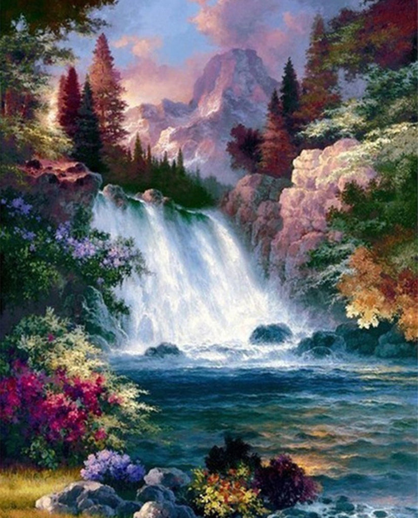 Belle Cascade Peinture par Numéros PBNNATL304