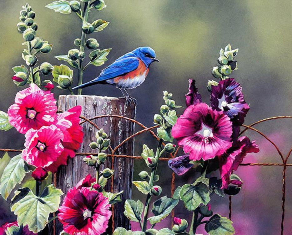Belle-de-Jour et Mésange Peinture par Numéros