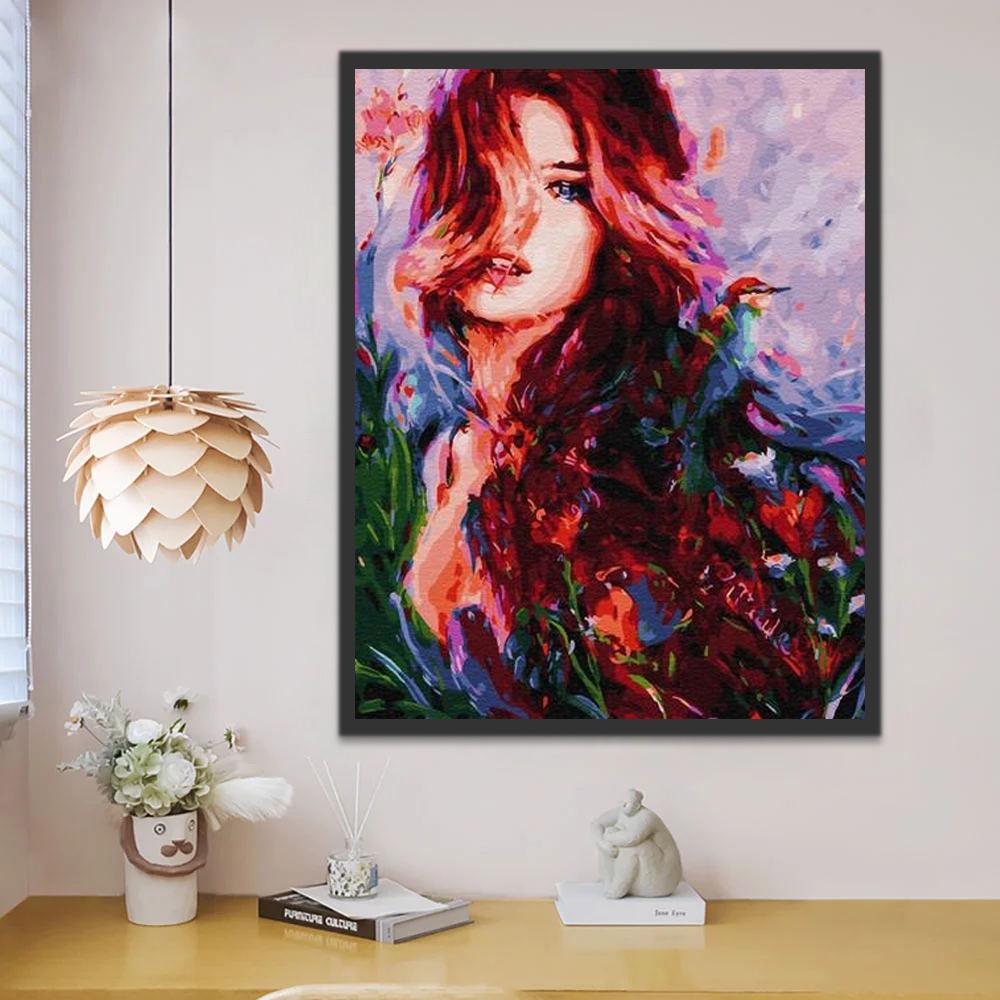 Belle et Mésange Peinture par Numéros