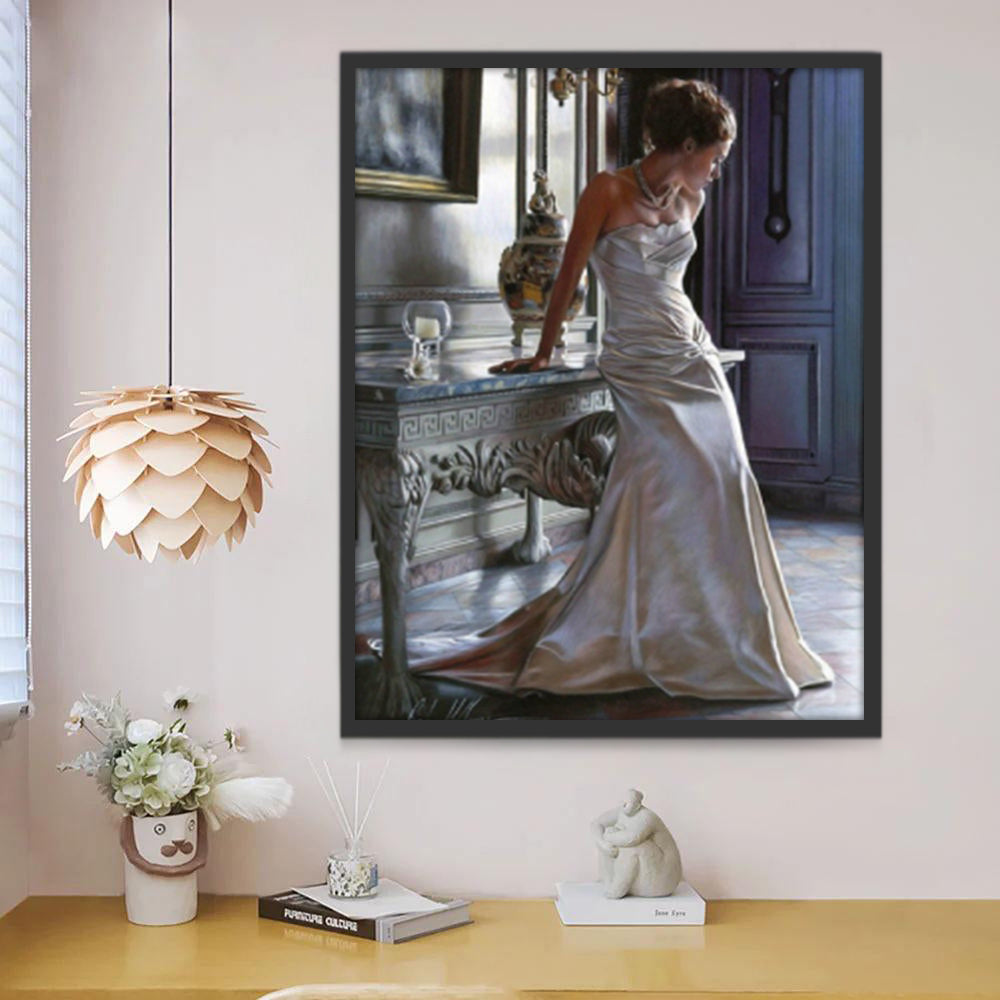 Belle Femme et Belle Robe Peinture par Numéros