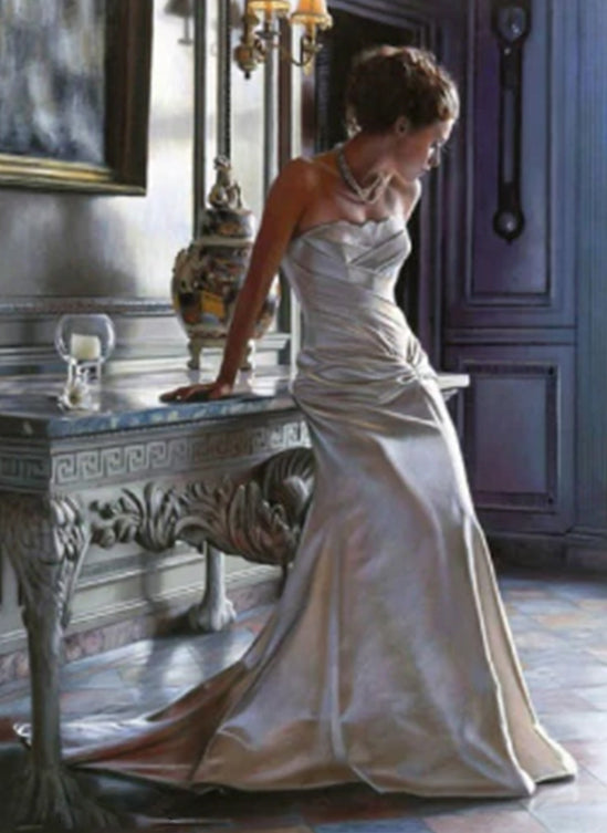 Belle Femme et Belle Robe Peinture par Numéros