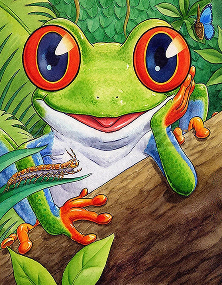Belle Grenouille Peinture par Numéros