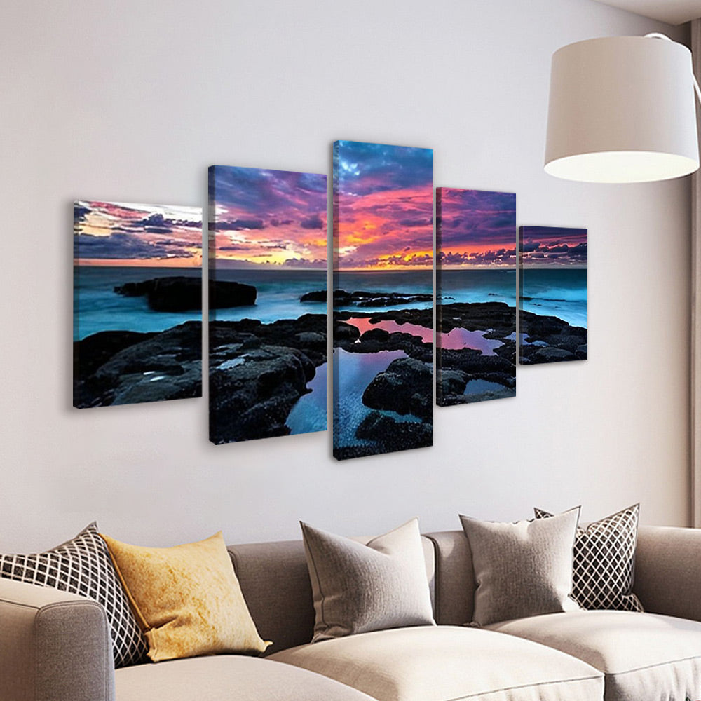 Belle Mer 5 Partie Peinture par Numéros