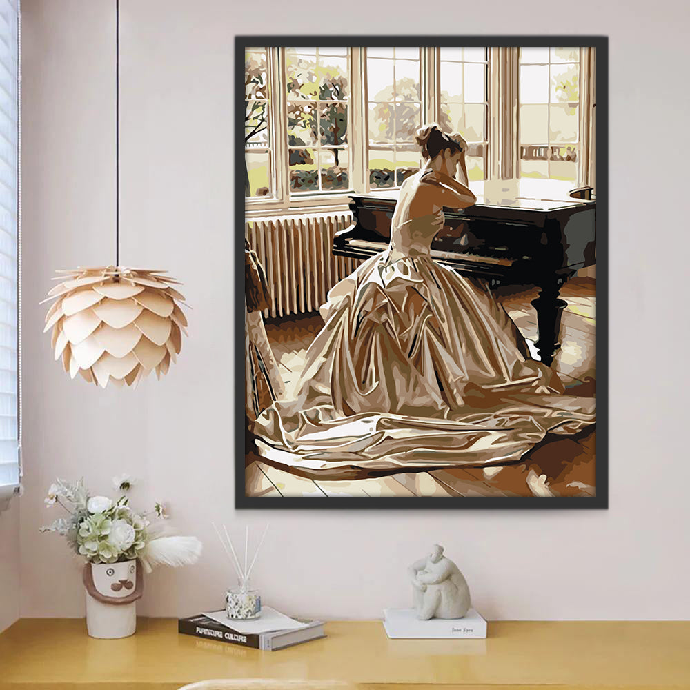 Belle Pianiste Peinture par Numéros