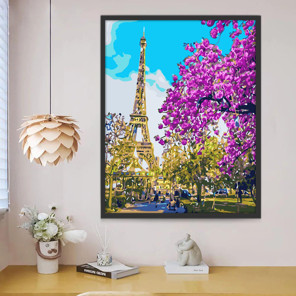 Belle Ville de Paris Peinture par Numéros