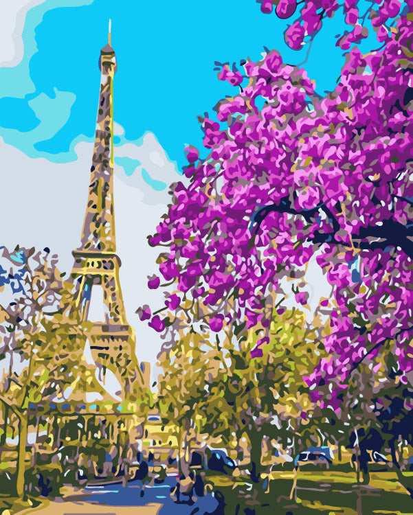 Belle Ville de Paris Peinture par Numéros