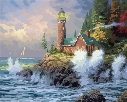 Belle Vue Phare Peinture par Numéros