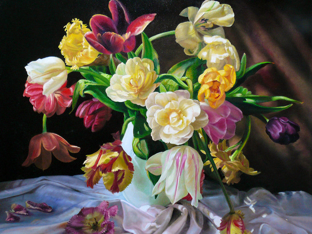 Belles Fleurs Multicolores Peinture par Numéros