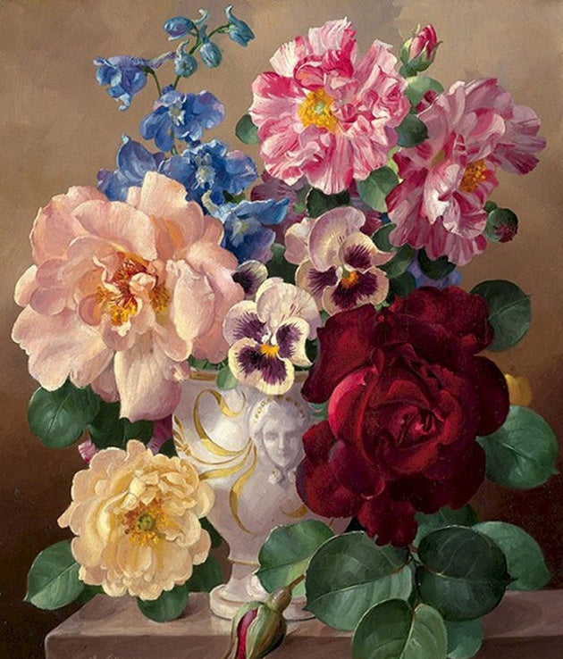 Belles Fleurs Variées Peinture par Numéros