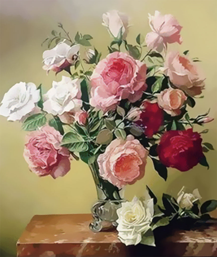 Belles Pivoines Fleur Peinture par Numéros