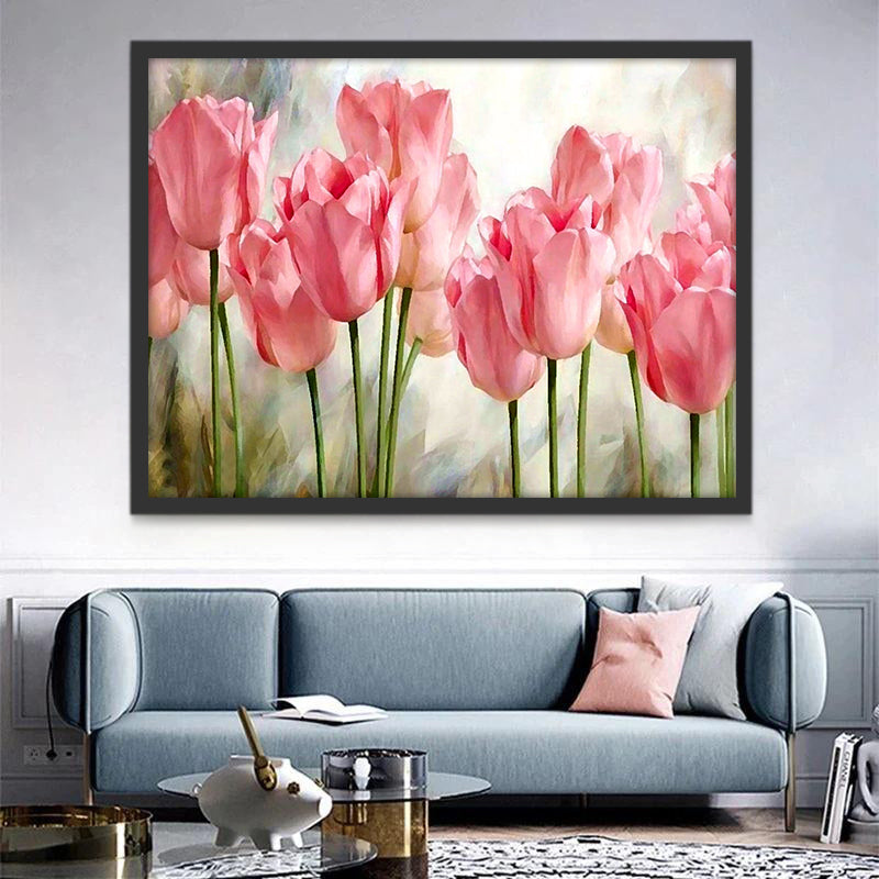 Belles Tulipes Fleur Peinture par Numéros