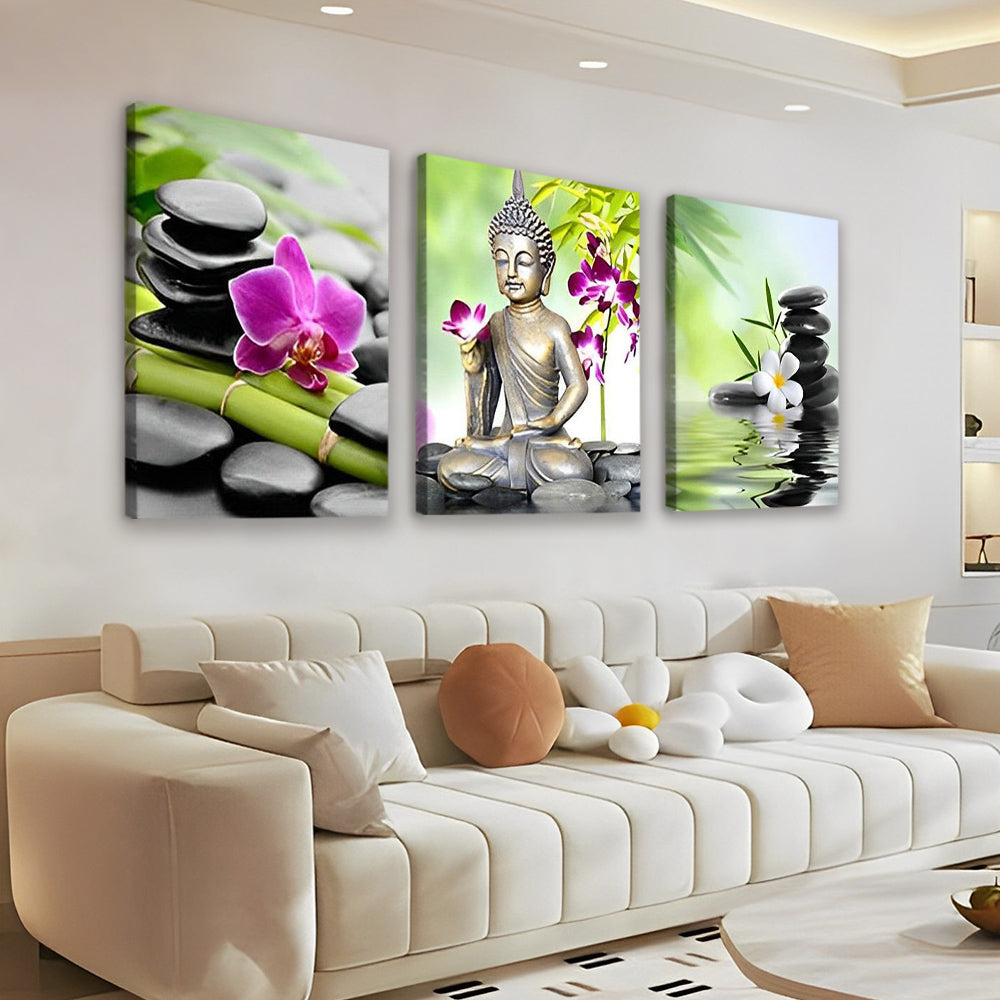 Bouddha 3 Partie Peinture par Numéros