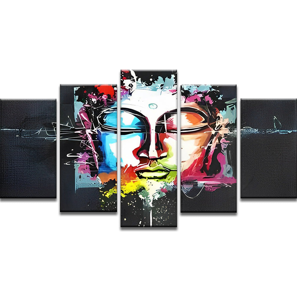 Bouddha Coloré 5 Partie Peinture par Numéros