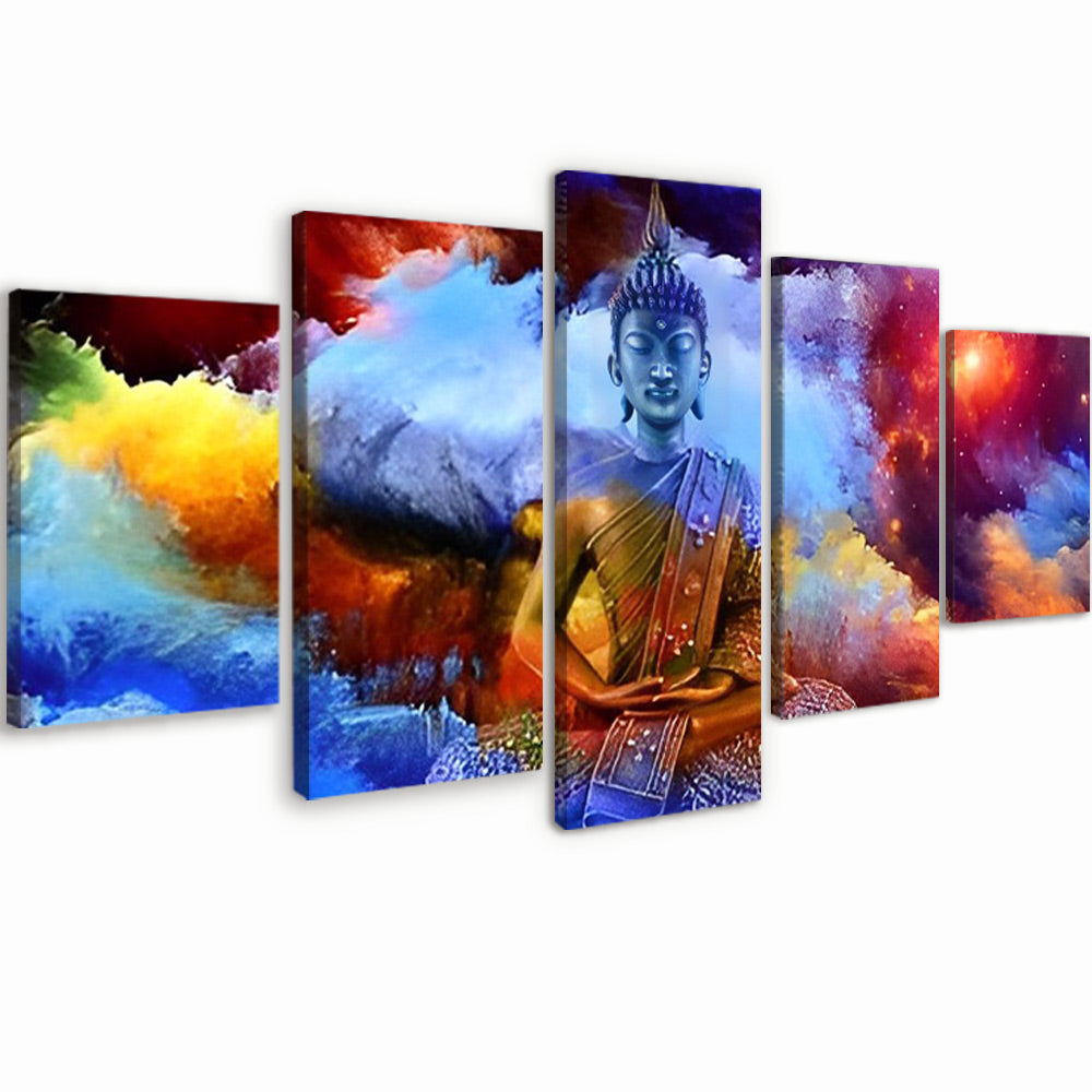 Bouddha Statue multicolore 5 Partie Peinture par Numéros