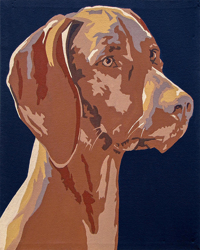 Braque Allemand à Poil Court Brun Peinture par Numéros