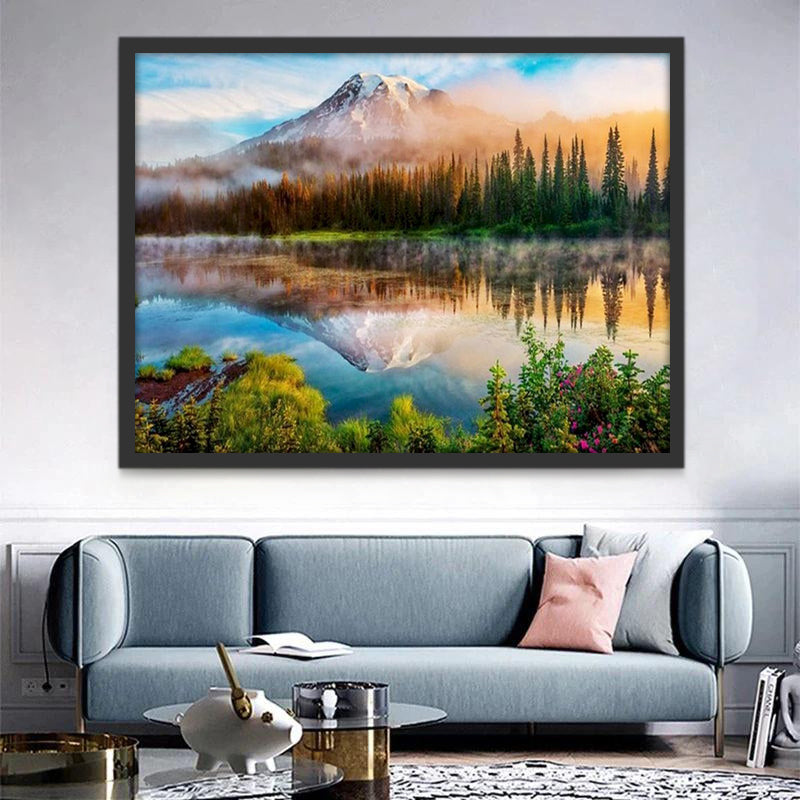 Brouillasse dans la Forêt Peinture par Numéros