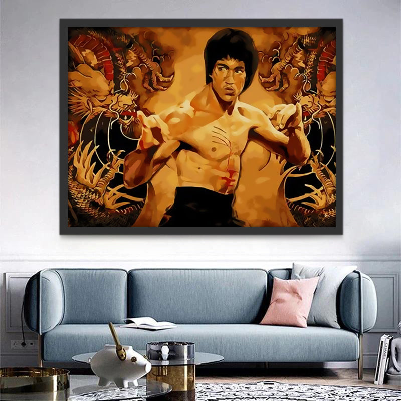 Bruce Lee Peinture par Numéros