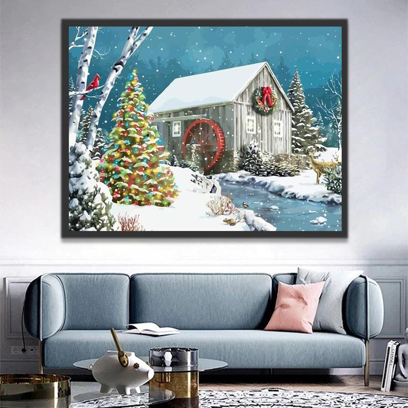 Cabinet de Noël Peinture par Numéros