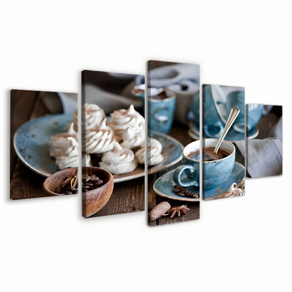 Café et desserts 5 Partie Peinture par Numéros