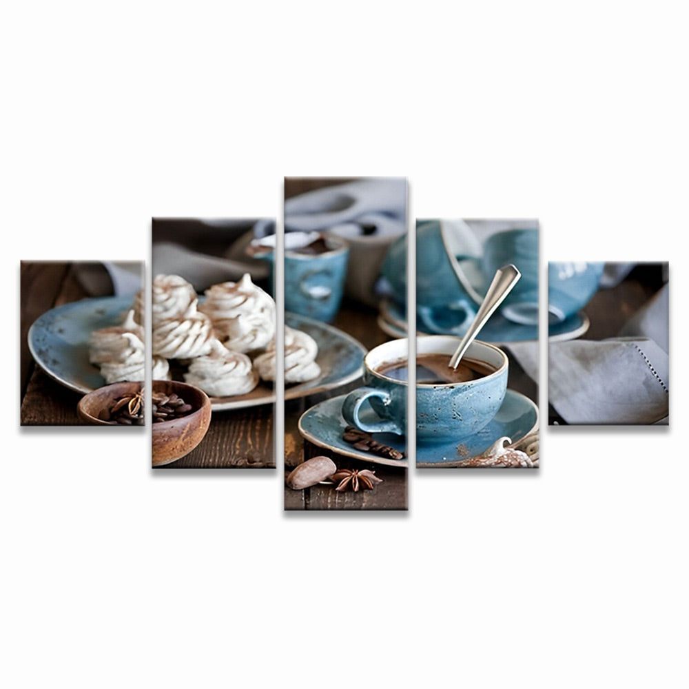 Café et desserts 5 Partie Peinture par Numéros