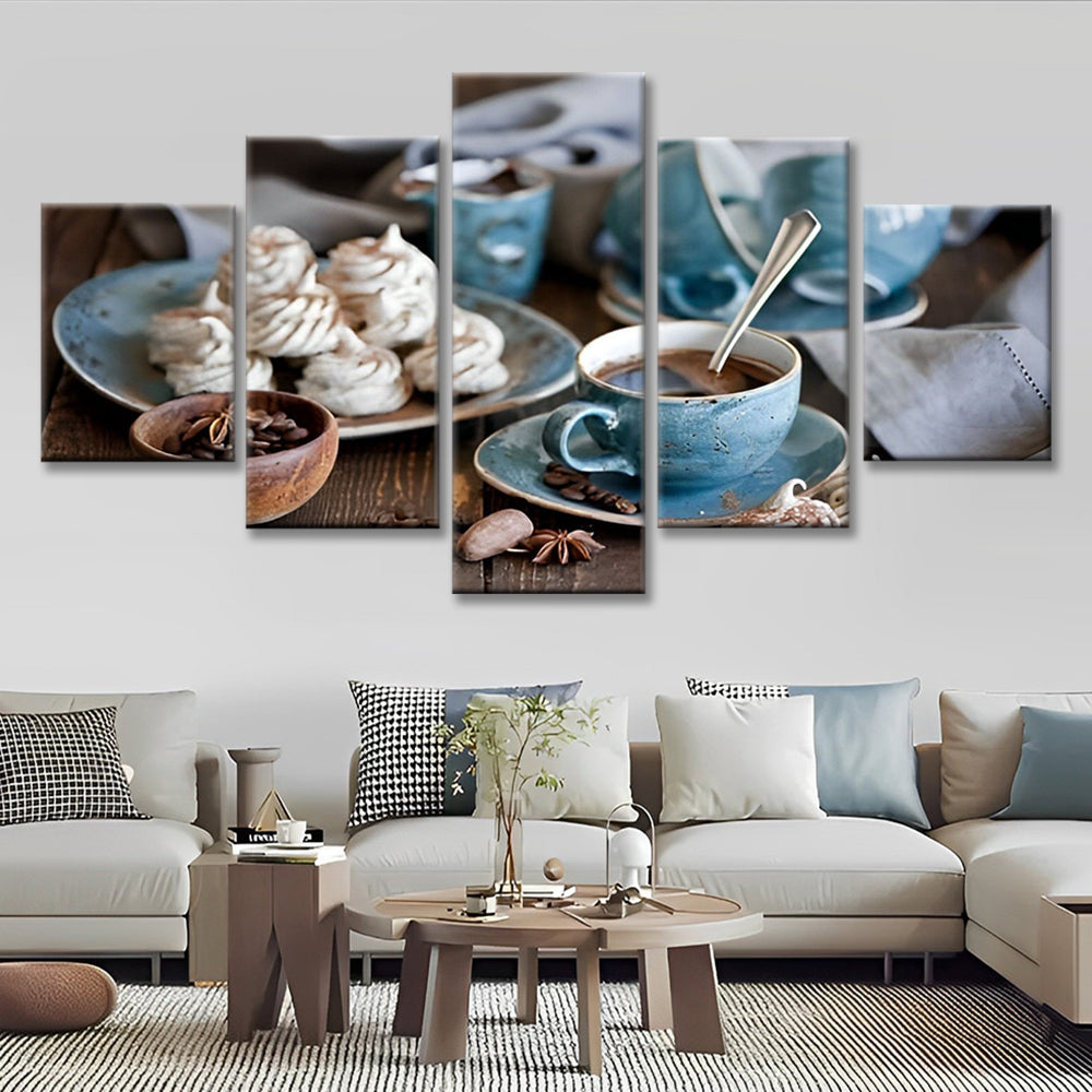 Café et desserts 5 Partie Peinture par Numéros