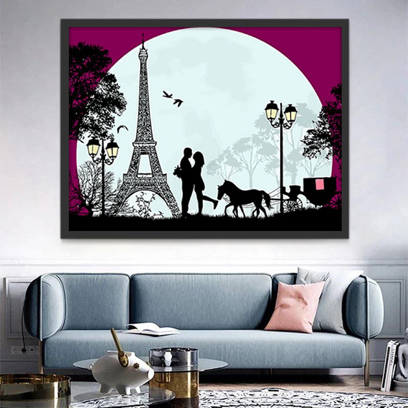 Calèche et Les Amoureux Peinture par Numéros