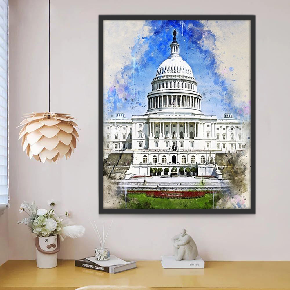 Capitole des États-Unis Peinture par Numéros